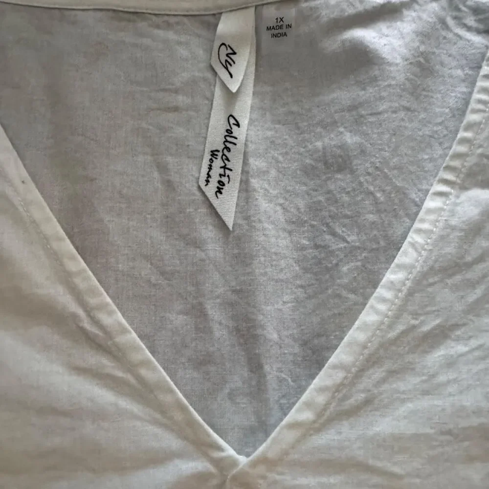 Free-people Women's White and Black Blouse